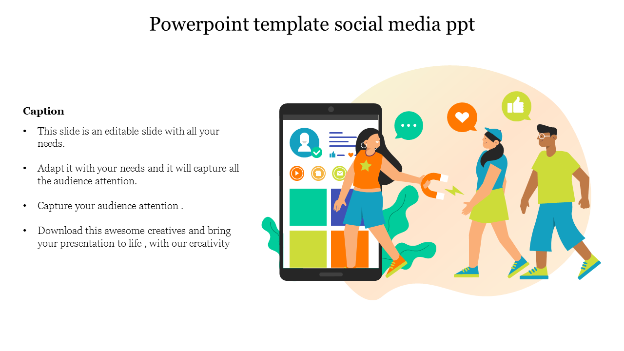 powerpoint template social media ppt